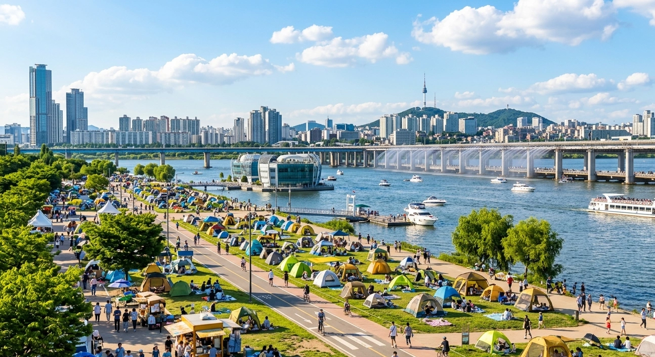 Angin, Ramyeon, dan Gaya Santai yang Tak Terlupakan: Menaklukkan Han River Park dengan OOTD Tepi Sungai